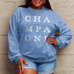 Simply Love Full Size CHAMPAGNE Graphic Long Sleeve Sweatshirt