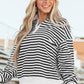 Striped Dropped Shoulder Long Sleeve Sweatshirt