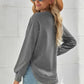 Side Slit Drop Shoulder Sweatshirt