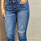 BAYEAS Mid Rise Distressed Slim Jeans