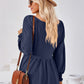 V-Neck Lantern Sleeve Blouse