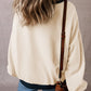 Contrast Round Neck Long Sleeve Sweatshirt