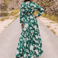 Printed Notched Neck Maxi Dress