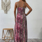 Full Size Printed Scoop Neck Maxi Cami Dress