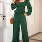 Smocked Square Neck Top and Pants Set