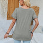 Frill Round Neck Petal Sleeve Blouse