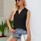 Eyelet Lace Detail V-Neck Tank