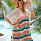 Cutout Striped Cover-Up with Tassel