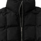 Pocketed Plaid Quilted Zip Up Winter Coat