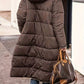 Full Size Zip Up Sherpa Hooded Coat