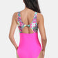 Cutout Printed Round Neck One-Piece Swimwear