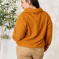 Culture Code Full Size Half Button Turtleneck Sweatshirt