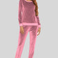 Round Neck Long Sleeve Loungewear Set with Pockets