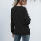 Ivy Lane Lace-Up Round Neck Long Sleeve Sweatshirt