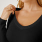 Round Neck Long Sleeve Cropped T-Shirt