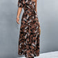 Printed Tie Waist One Shoulder Maxi Dress