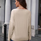 Ivy Lane Butterfly Round Neck Dropped Shoulder Blouse