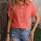 Mandy Textured Pocketed Button Up Shirt