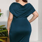 Plus Size Ruched V-Neck Dress