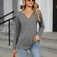 Notched Long Sleeve T-Shirt