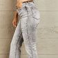 BAYEAS High Waisted Acid Wash Flare Jeans