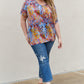 Be Stage Full Size Printed Dolman Flowy Top