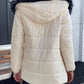 Zip Up Long Sleeve Hooded Winter Coat