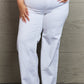 RISEN Raelene Full Size High Waist Wide Leg Jeans in White