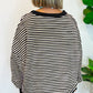 Striped Round Neck Long Sleeve Sweatshirt