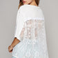 POL Round Neck Short Sleeve Lace Top