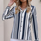 Striped Button-Down Long Sleeve Shirt