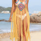 Fringe Spaghetti Strap Cover-Up