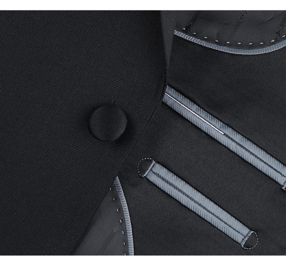 201-1 Men's Satin Notched Lapel 2-Piece Tuxedo Suit