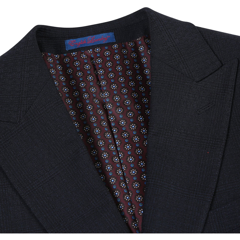 92-05-402EL Black Blue Check Suit