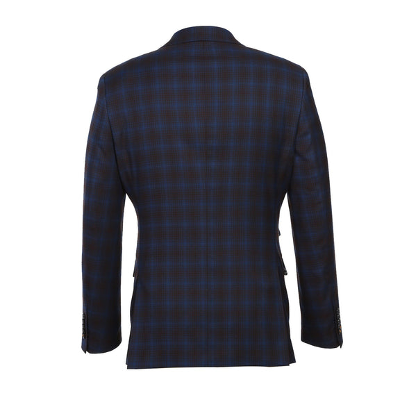 82-55-470EL Navy with Burgundy Check Suit