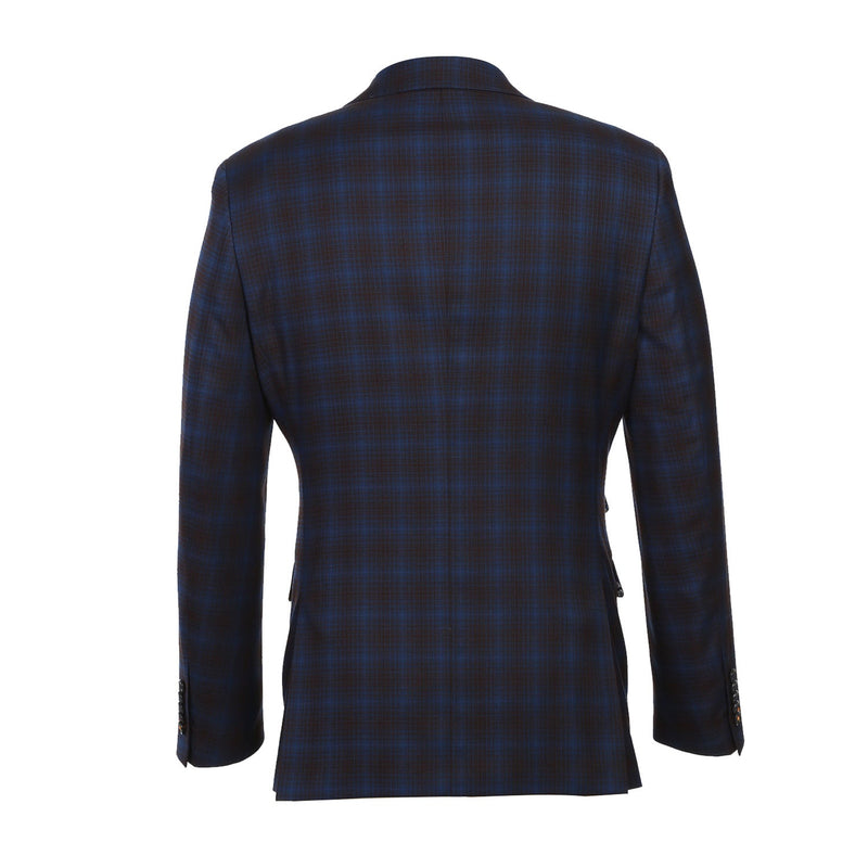 82-55-470EL Navy with Burgundy Check Suit