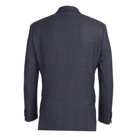 567-3 Men's New Slim Fit Wool Blazer BROWN L42 New Slim Fit