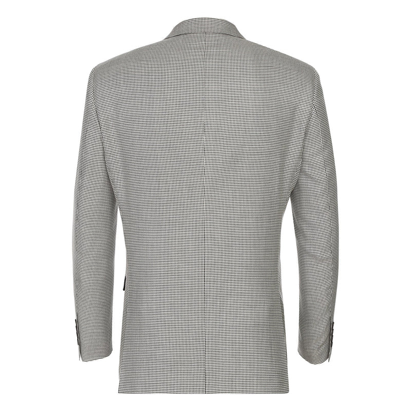 565-20 Men's New Slim Fit Wool Blazer OFF WHITE BLACK L42 New Slim Fit