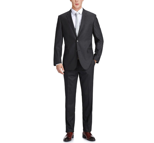 555-3 Men's 2-Piece Notch Lapel 100% Wool Suit
