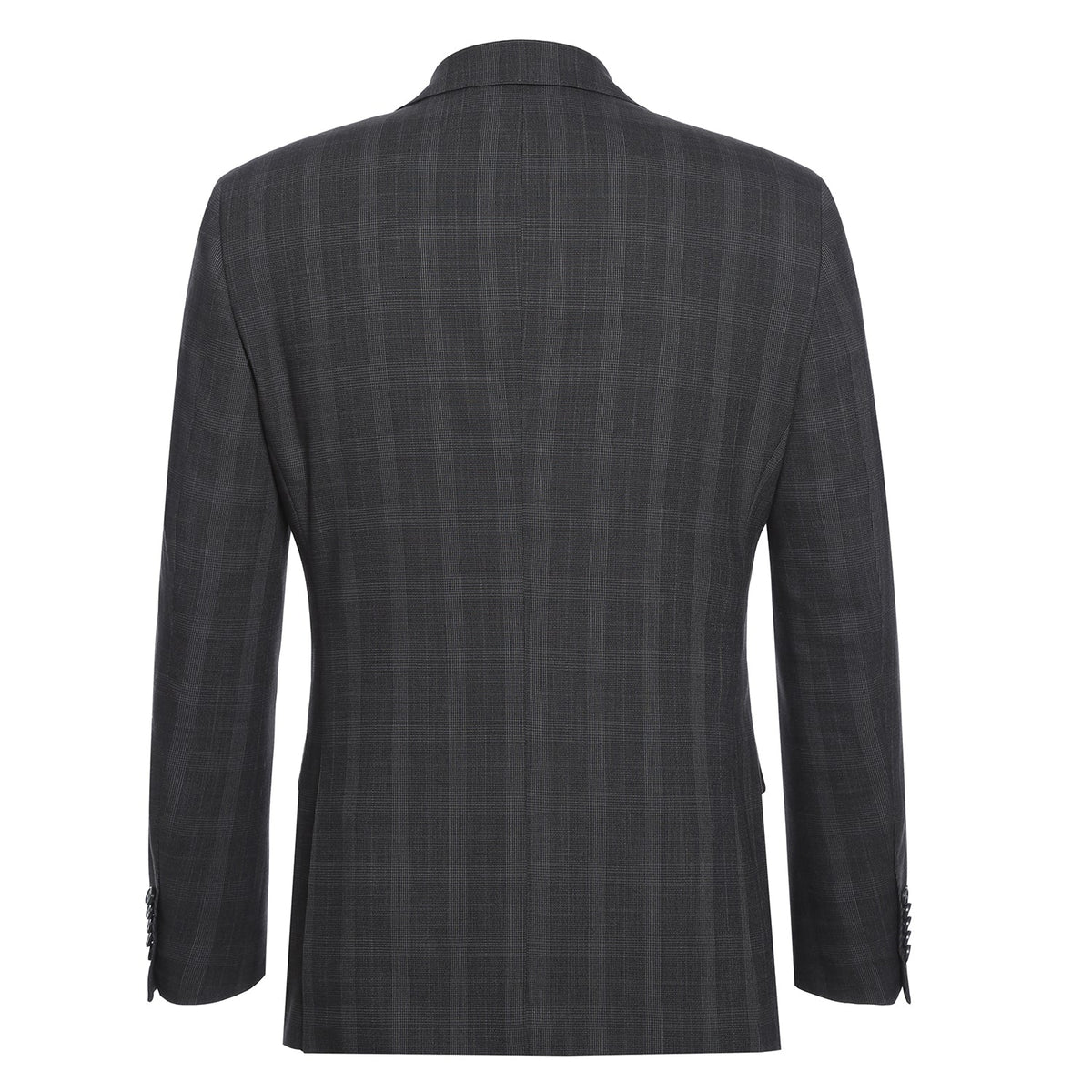 72-52-095EL Charcoal Checked Notch Suit