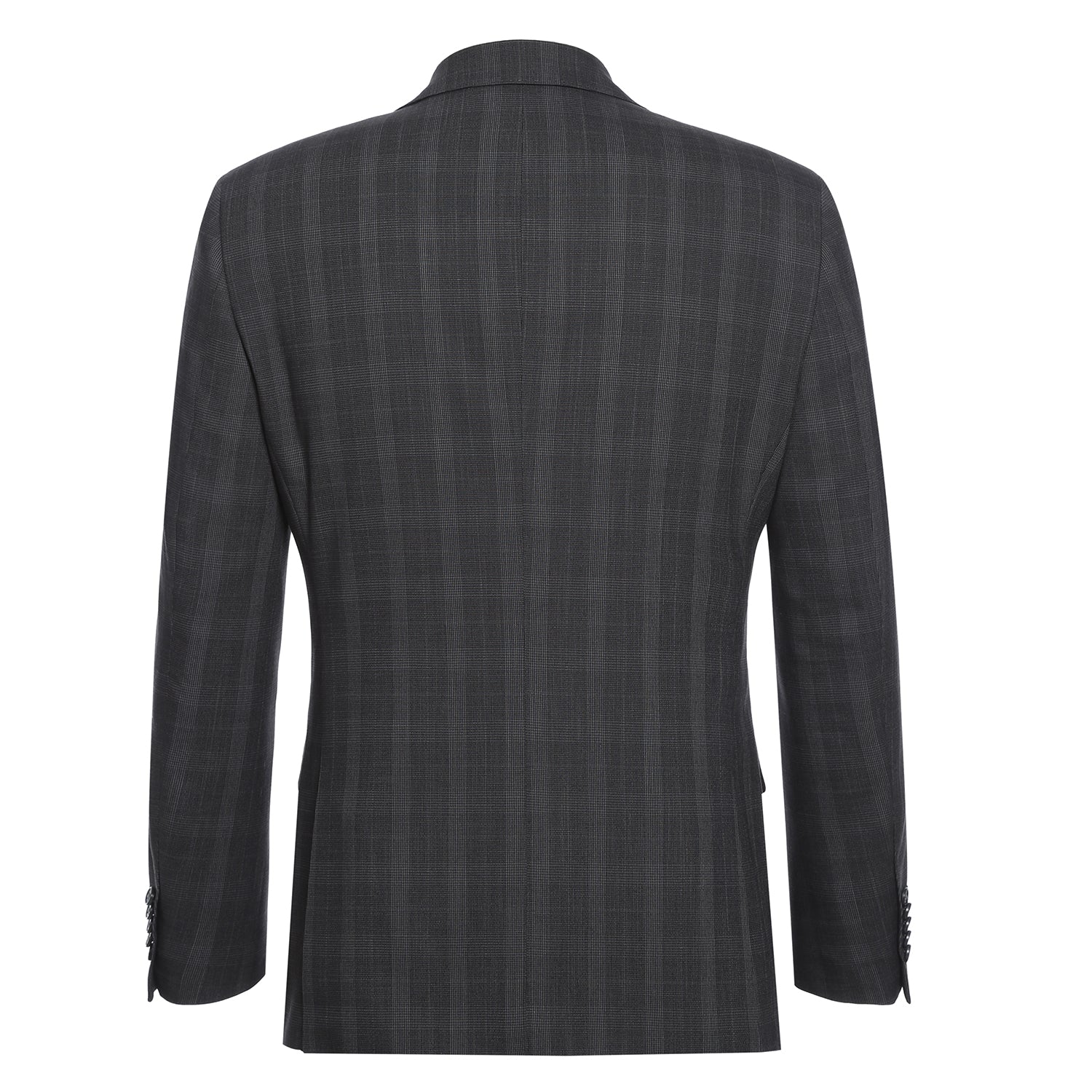 72-52-095EL Charcoal Checked Notch Suit