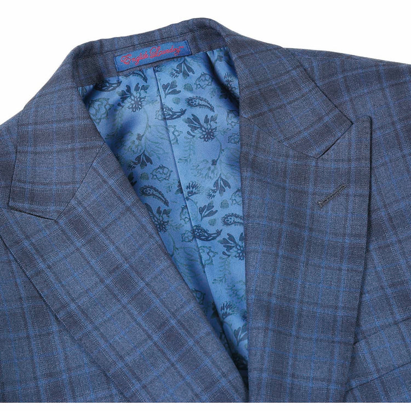 92-53-095EL Cadet Blue Check Suit