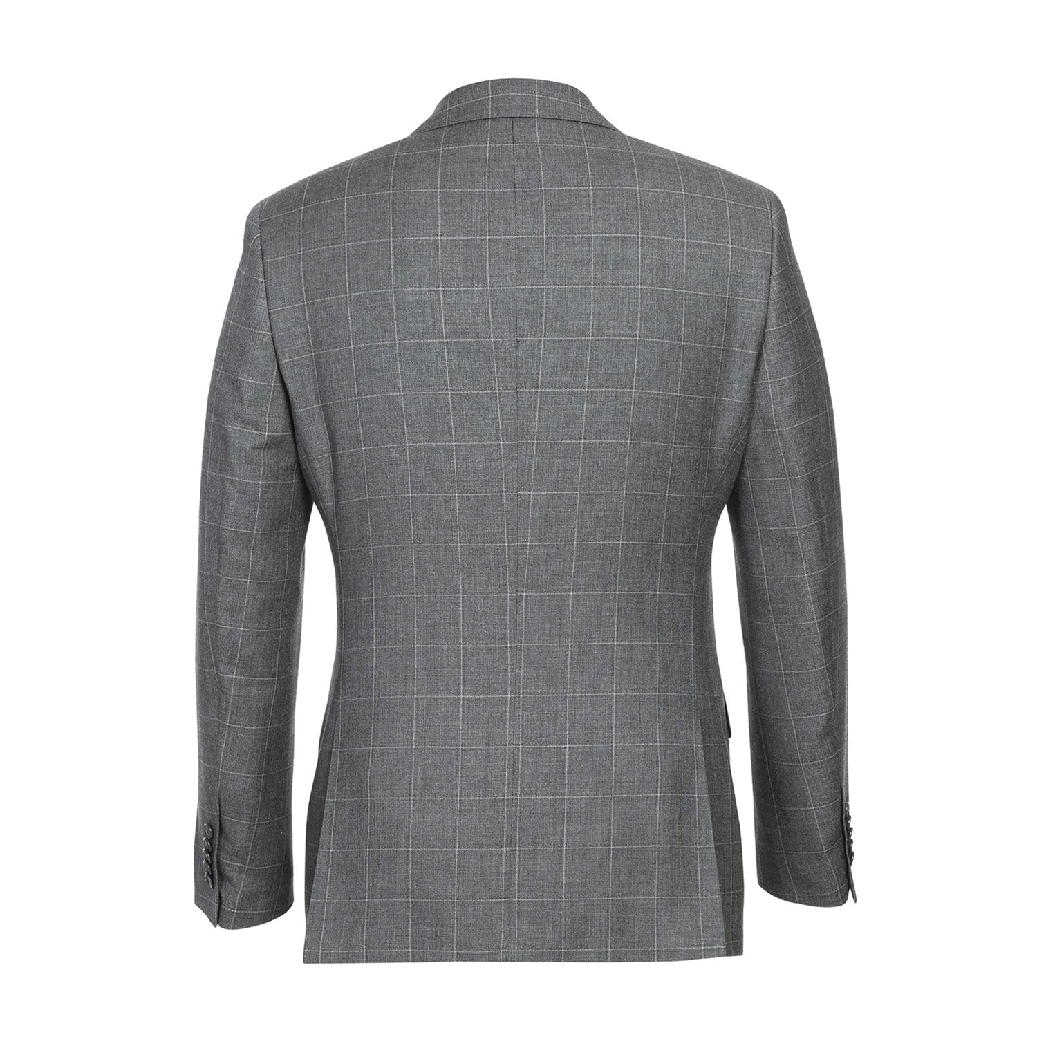 82-54-092EL Slim Fit Gray Windowpane Suit