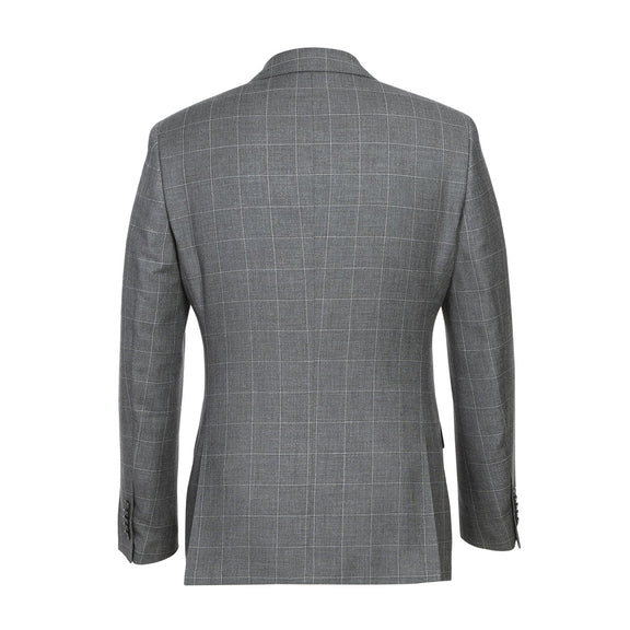 82-54-092EL Slim Fit Gray Windowpane Suit