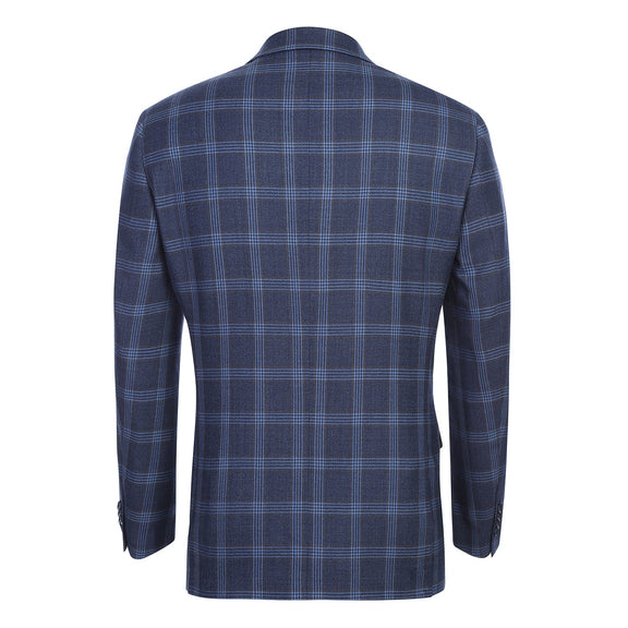 567-5 Men's New Slim Fit Wool Blazer BLUE L42 New Slim Fit