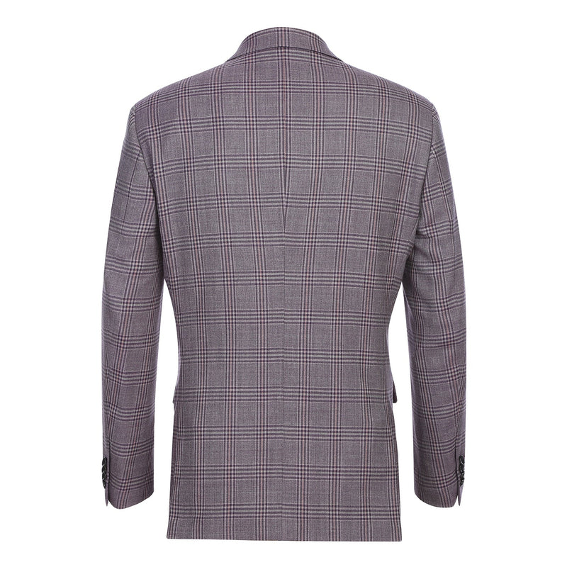 567-2 Men's New Slim Fit Wool Blazer PURPLE L42 New Slim Fit