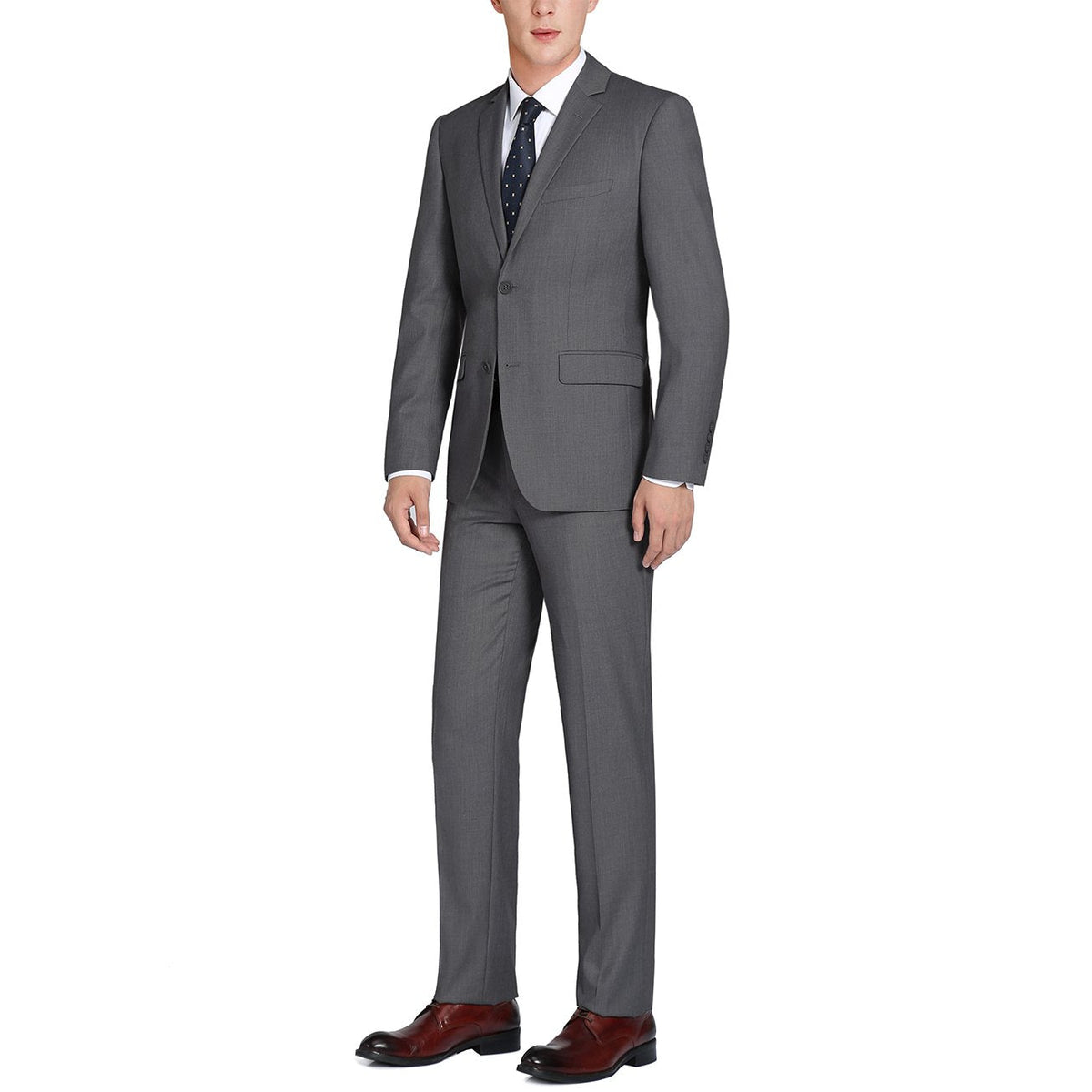202-1 Men's 2-Piece Single Breasted Notch Lapel Suit