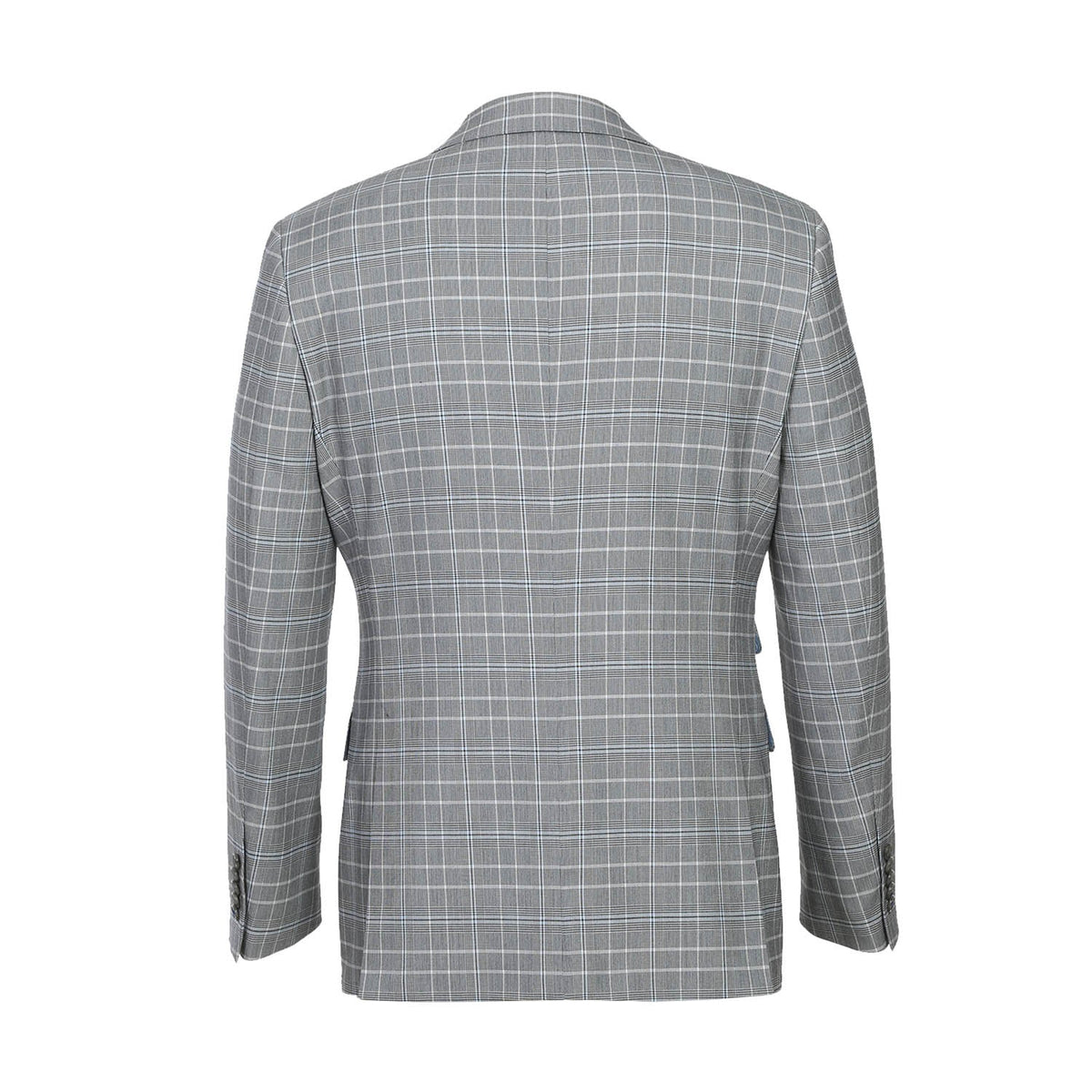 82-60-092EL White Smoke Plaid Suit