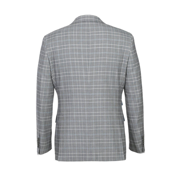 82-60-092EL White Smoke Plaid Suit