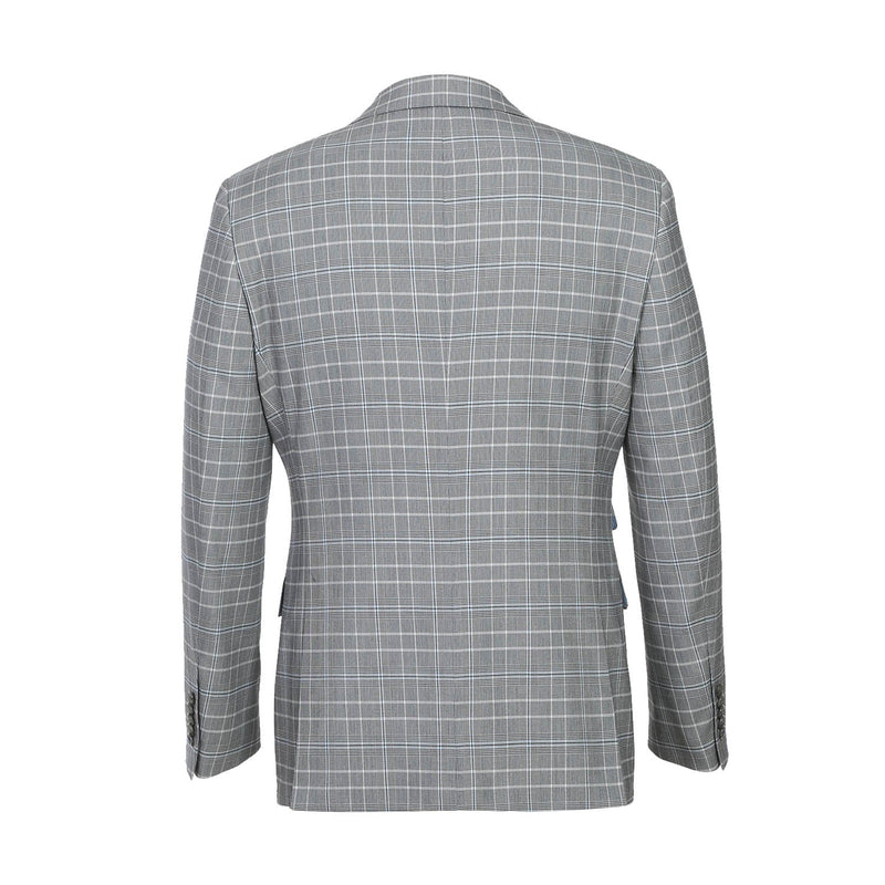 82-60-092EL White Smoke Plaid Suit